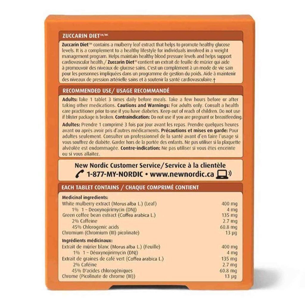 New Nordic Zuccarin Diet com Folha de Amoreira - 60 Tabletes para Controle Glicêmico - Imagem 2