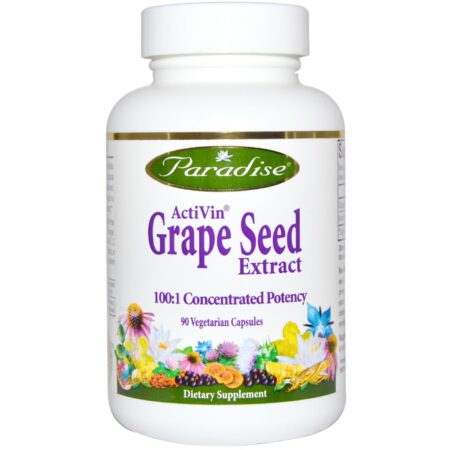 Paradise Ervas ActiVin Grape Seed Extract - 90 Cápsulas Vegetarianas