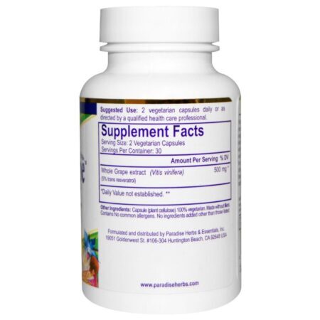 Paradise Ervas Medvita ResveraGrape - 60 Cápsulas Vegetarianas: Antioxidante Natural para Vitalidade e Bem-Estar - Imagem 2