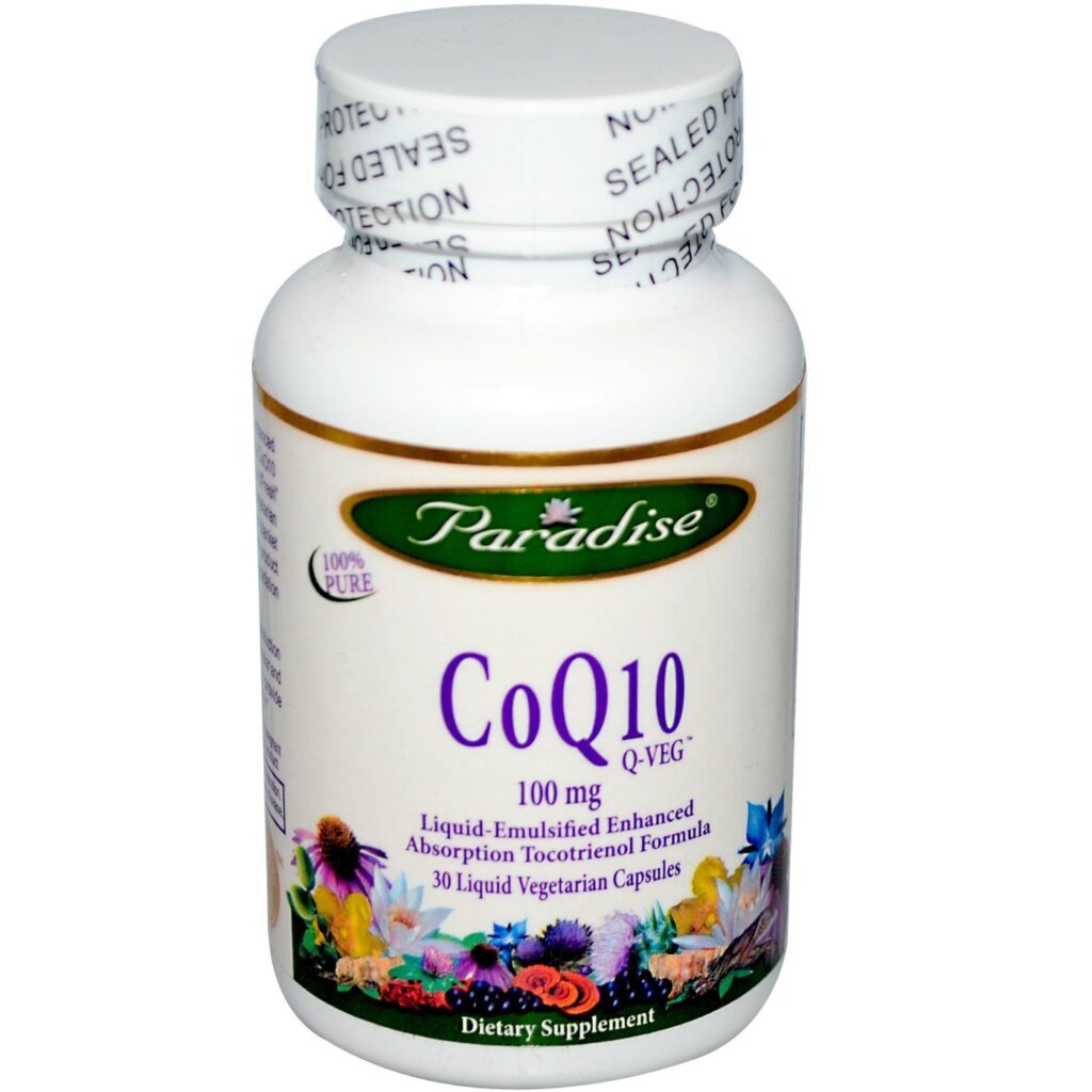 Paradise Ervas CoQ10 100 mg - 30 Cápsulas Vegetais Líquidas | Saúde Cardíaca e Energia