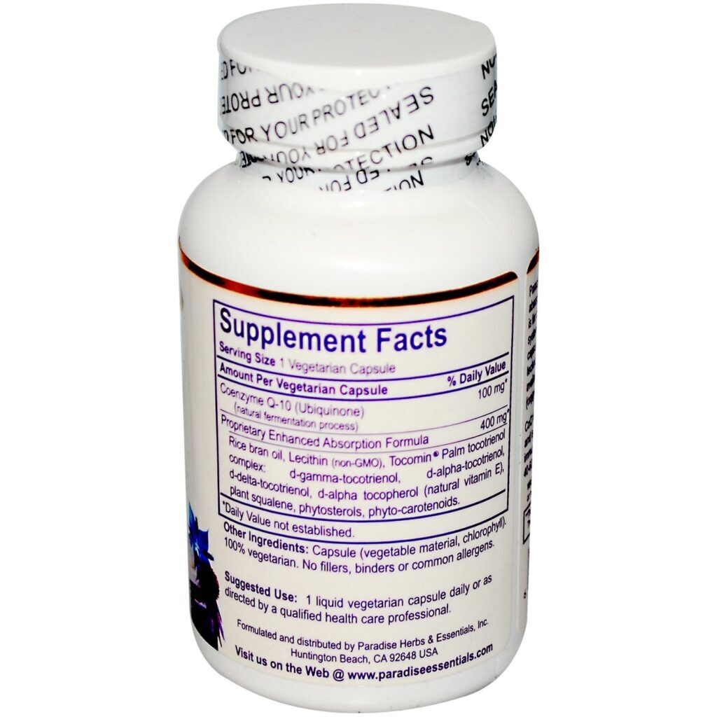 Paradise Ervas CoQ10 100 mg - 30 Cápsulas Vegetais Líquidas | Saúde Cardíaca e Energia - Imagem 2