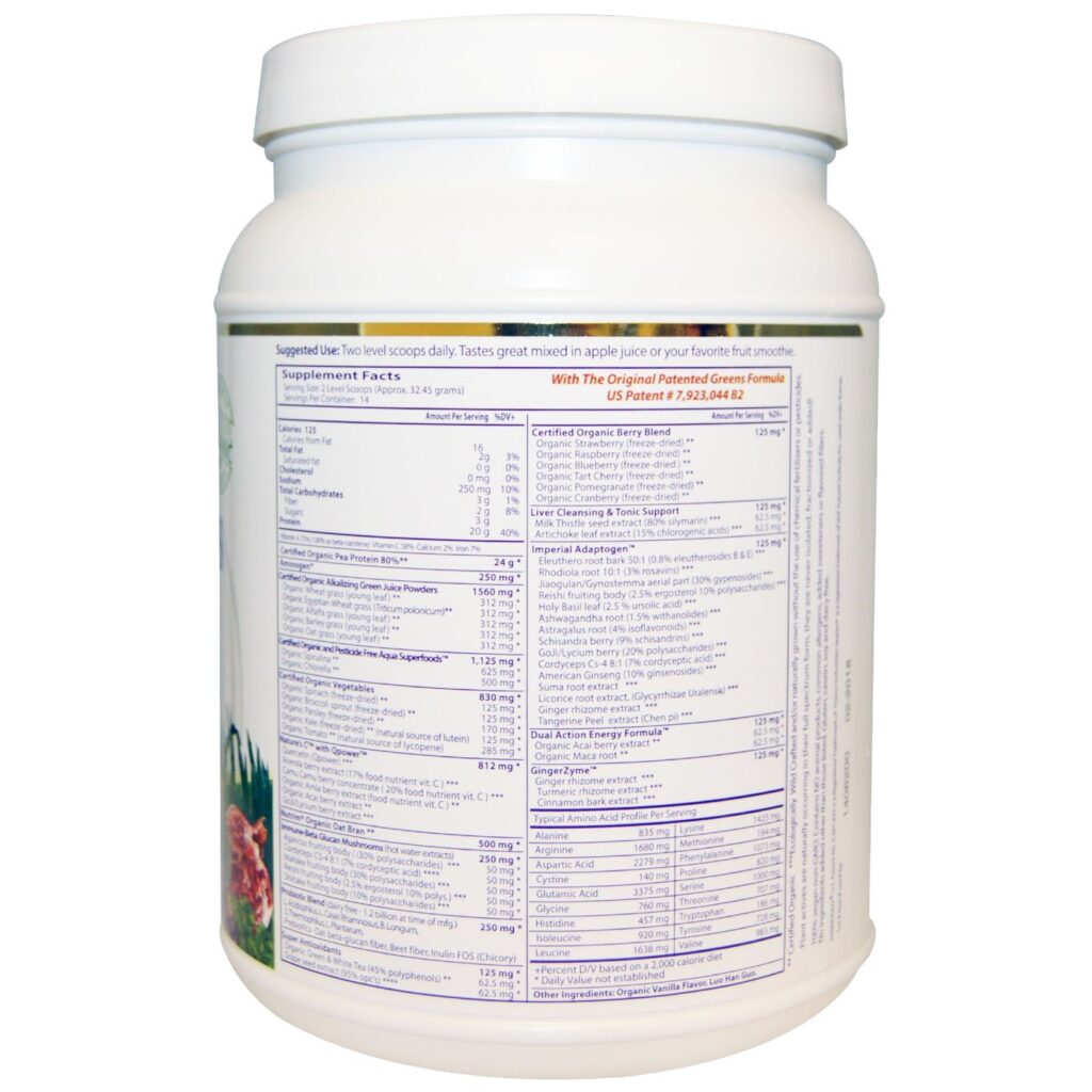 Paradise Ervas Proteína & Greens Baunilha - 454g | Suplemento Nutricional Completo - Imagem 2