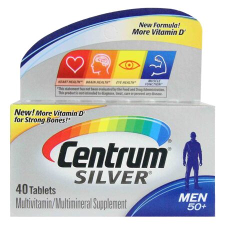 Multivitamínico Silver Homens 50+ Centrum 40 tabletes