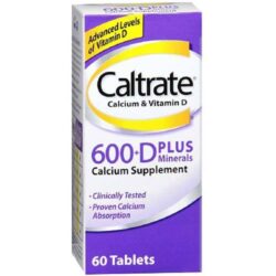 Caltrate 600+D Suplemento de Cálcio com Vitamina D - 60 Tabletes para Saúde Óssea