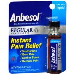 Anbesol Líquido Oral Alívio da Dor Menta Refrescante 12 ml - Alívio Rápido e Eficaz