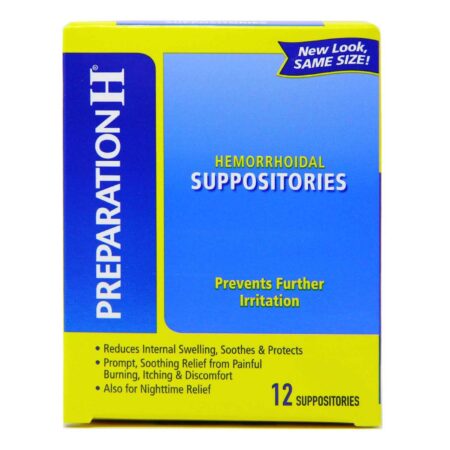 Preparation H, Supositórios para Hemorróidas - 12 Unidades