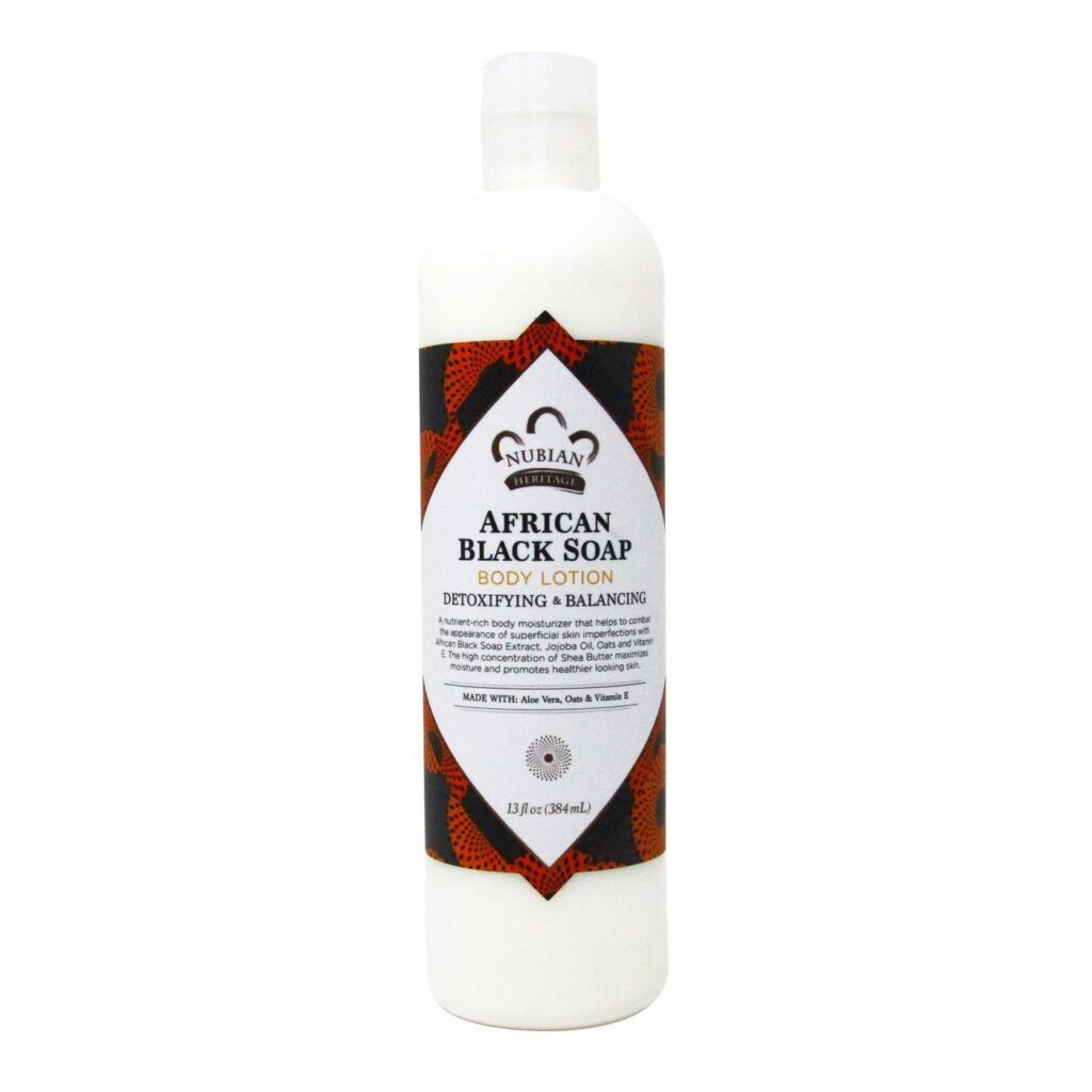 Nubian Heritage Sabão Preto Africano Hidratante Corporal 384ml - Pele Revitalizada