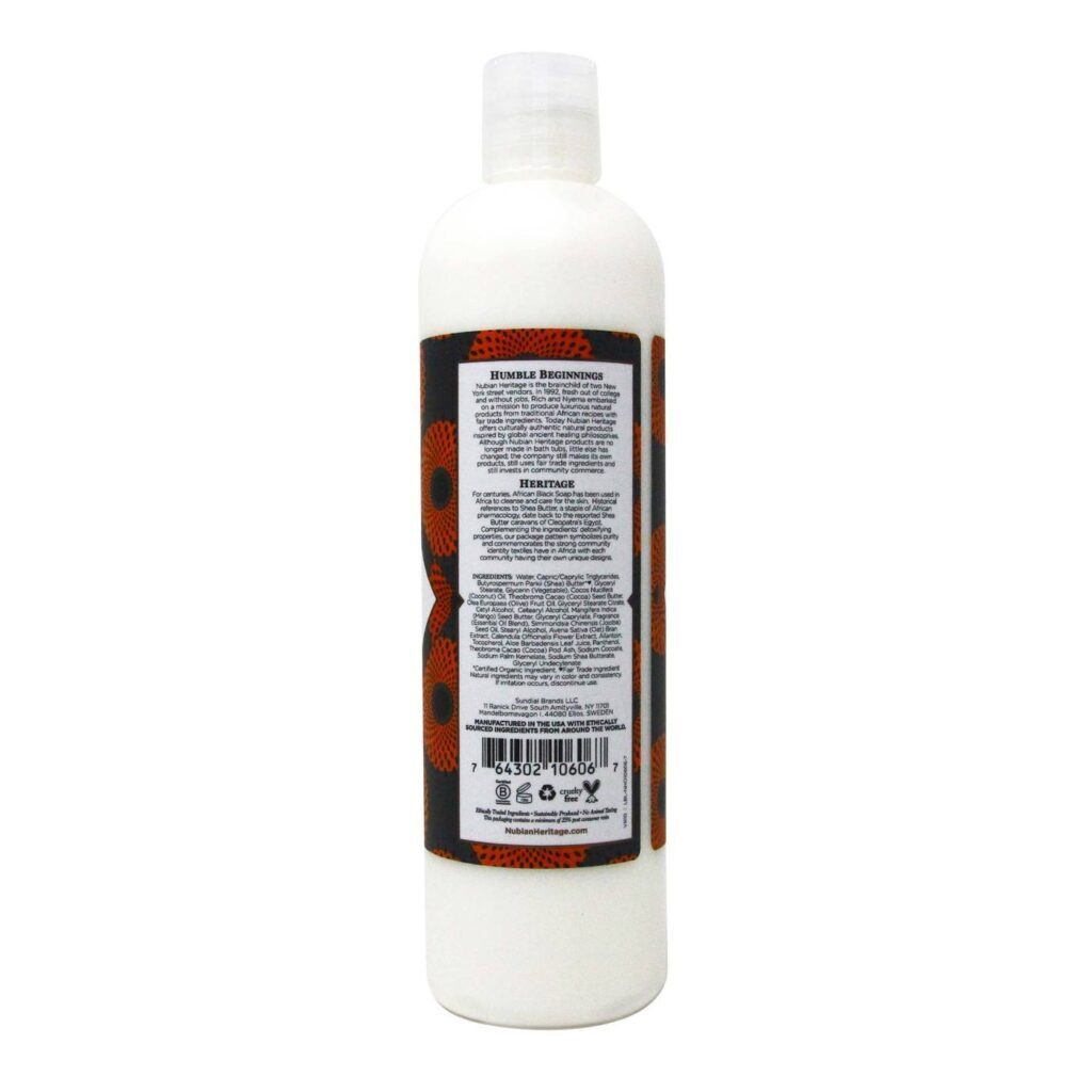 Nubian Heritage Sabão Preto Africano Hidratante Corporal 384ml - Pele Revitalizada - Imagem 2