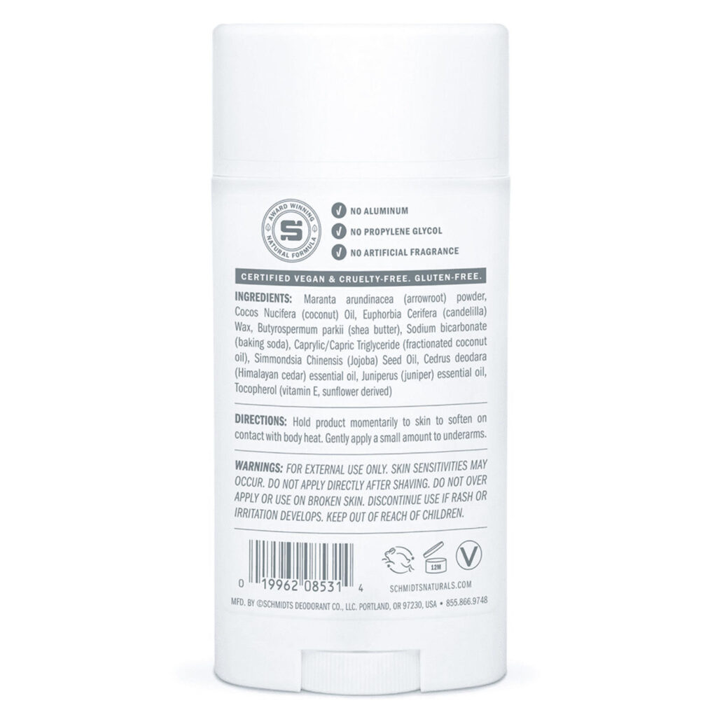 Schmidt's Desodorante Stick Madeira de Cedro e Zimbro - 92g: Proteção Natural e Agradável - Imagem 2