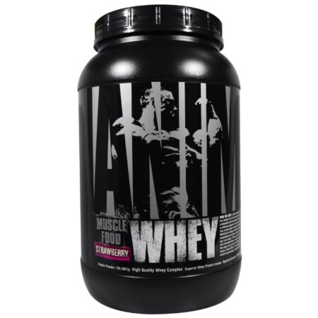 Universal Nutrition, Animal Whey, Sabor Morango - 907 g (2 lbs)