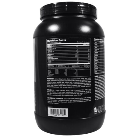 Universal Nutrition, Animal Whey, Sabor Morango - 907 g (2 lbs) - Image 2