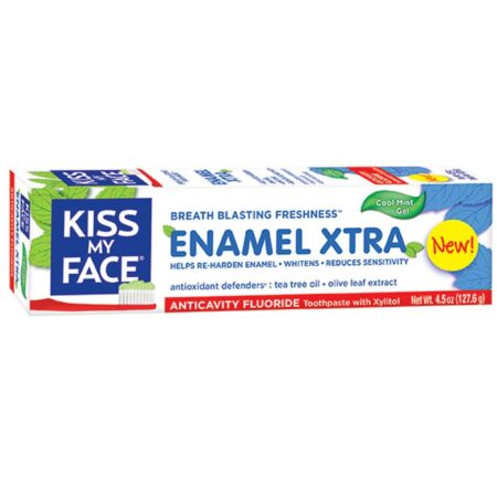 Kiss My Face, Creme Dental em Gel ENAMEL XTRA - 4.5 oz (127,6g)