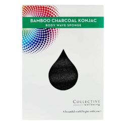 Esponja Facial Konjac Carvão Bambu Life-Flo - Limpeza Profunda e Purificação