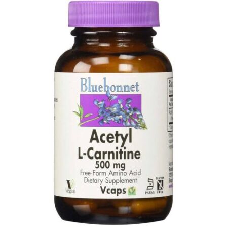 Bluebonnet Nutrition, Acetil L-Carnitina - 500 mg - 60 Veggie Cápsulas