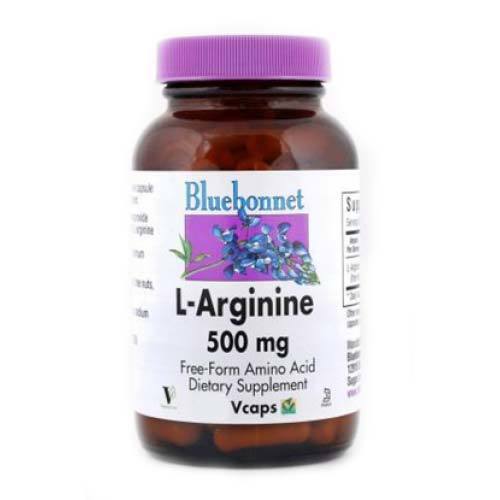 Bluebonnet Nutrition L-Arginina 500 mg - 100 Cápsulas Vegetais para Saúde Cardiovascular e Desempenho