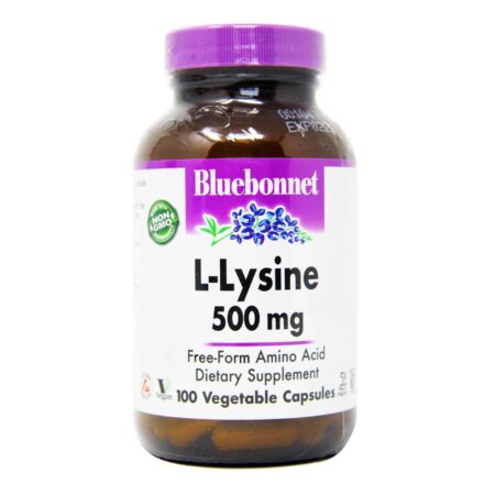 Bluebonnet Nutrition, L-Lysine - 500 mg - 100 Cápsulas