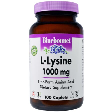 L-Lisina 1000 mg Bluebonnet Nutrition 100 Caplets