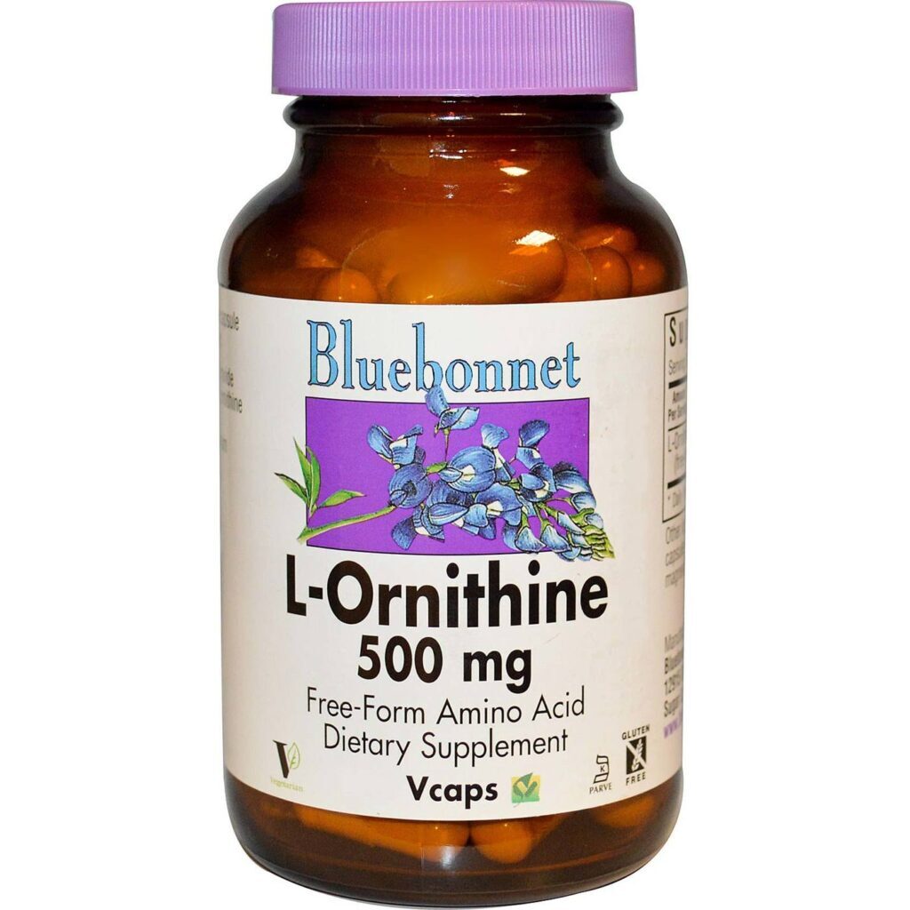 Bluebonnet Nutrition L-Ornitina 500 mg - 100 Cápsulas Vegetarianas: Energia e Recuperação Muscular