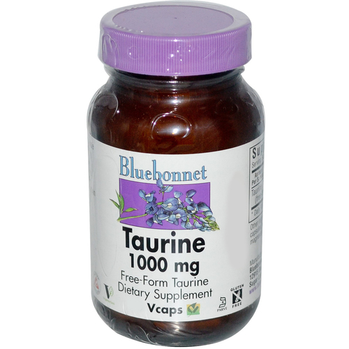 Bluebonnet Nutrition Taurina 1.000 mg - 50 Cápsulas Vegetarianas: Energia e Bem-Estar