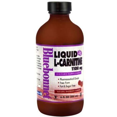 Bluebonnet Nutrition Liquid L-Carnitina, Framboesa - 1,100 mg - 8 fl oz