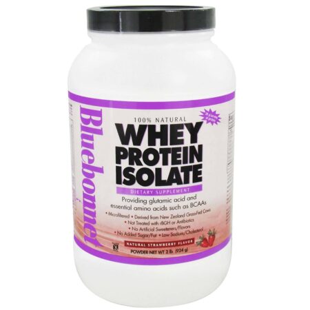 Bluebonnet Nutrition, Whey Protein 100% Natural, Morango - 924 g (2 lbs)