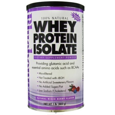 Bluebonnet Nutrition 100% Natural Whey Proteína Isolate Powder, Baga mista - 1 lb