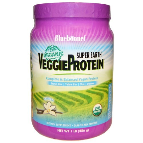 Bluebonnet Nutrition Super Earth Proteína Vegetal Baunilha 486g - Nutrição Pura