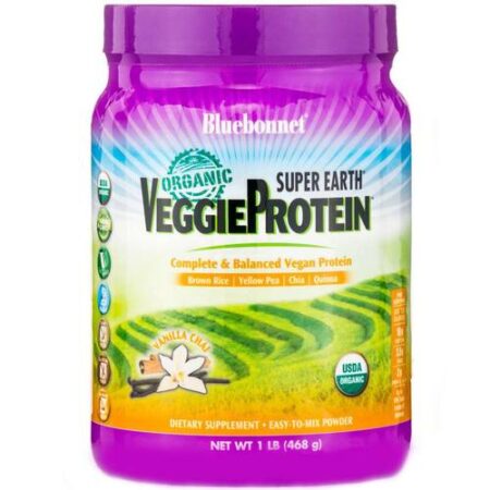 Bluebonnet Nutrition, Proteína Vegetal em Pó - Orgânico - 468g (1 lb)