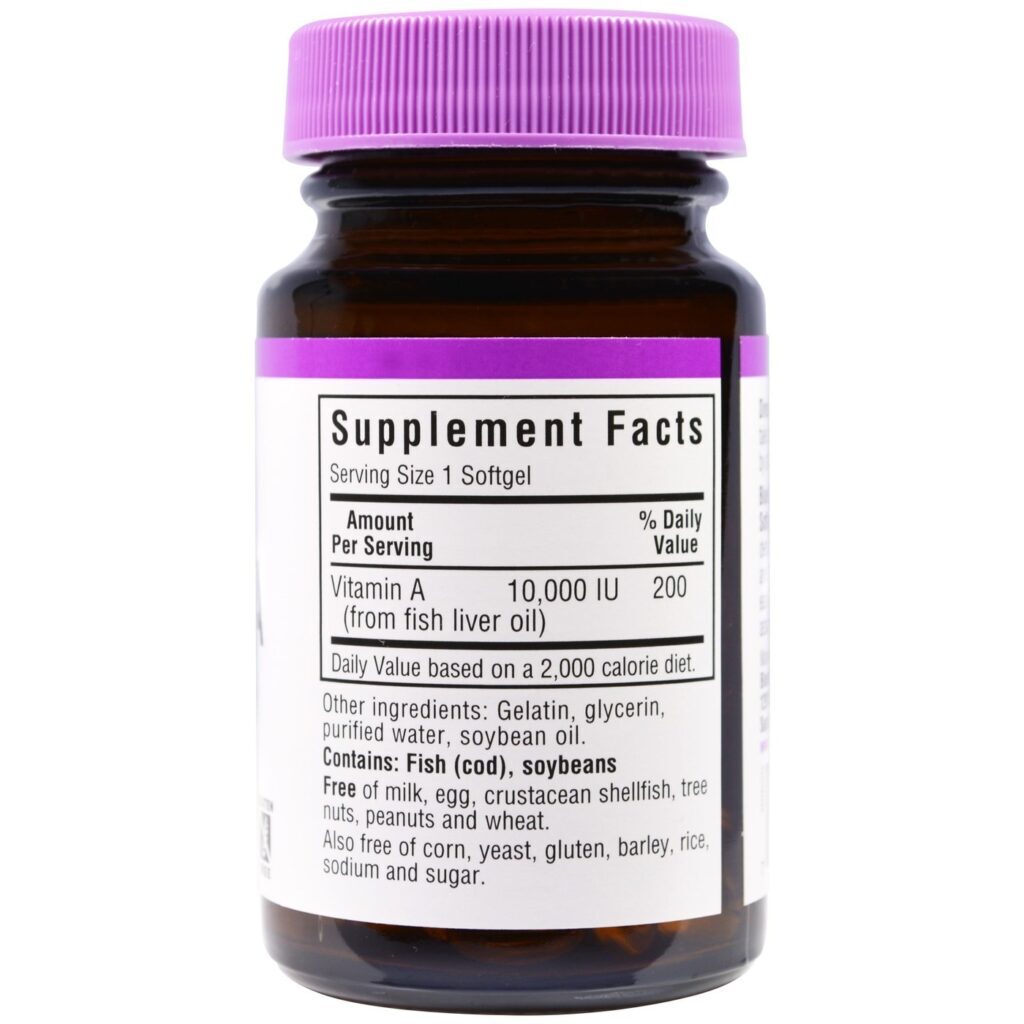 Bluebonnet Nutrition Vitamina A 10.000 UI - 100 Cápsulas Gel Essenciais para Saúde Visual e Imune - Imagem 2