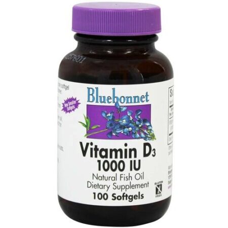 Bluebonnet Nutrition, Vitamina D3 1,000 UI - 100 Cápsulas em Gel