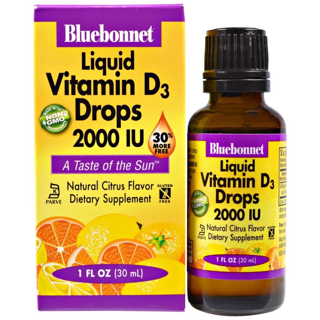 Bluebonnet Nutrition Vitamina D3 Líquido 2.000 UI Sabor Cítrico - 30 ml