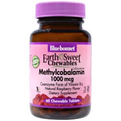 Bluebonnet Nutrition Metilcobalamina 1.000 mcg - Vitamina B12 Mastigável 60 Comprimidos