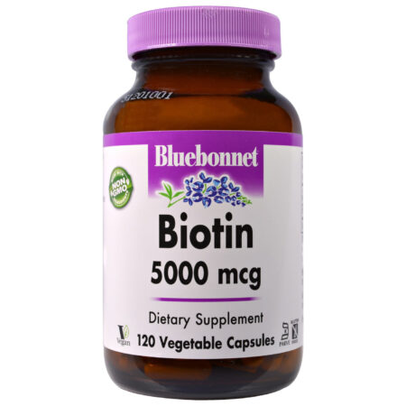 Bluebonnet Nutrition, Biotina - 5,000 mcg - 120 Cápsulas Vegetarianas