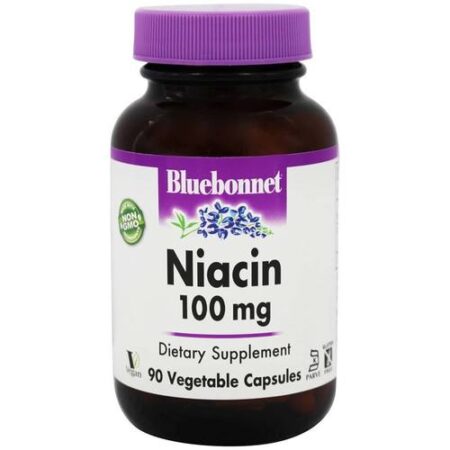 Bluebonnet Nutrition, Niacina 100 mg - 90 Cápsulas Vegetarianas