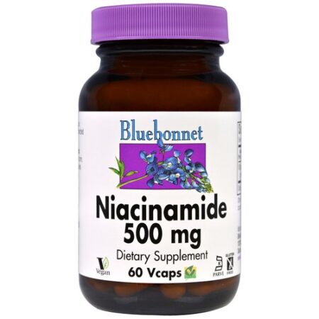 Bluebonnet Nutrition, Niacinamida - 500 mg - 60 Cápsulas Vegetarianas