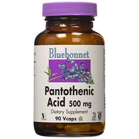 Bluebonnet Nutrition Pantothenic Acid - 500 mg - 90 Cápsulas Vegetarianas