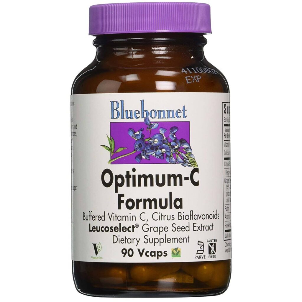 Bluebonnet Nutrition Optimum-C Formula: Vitamina C Pura 90 Cápsulas Vegetarianas