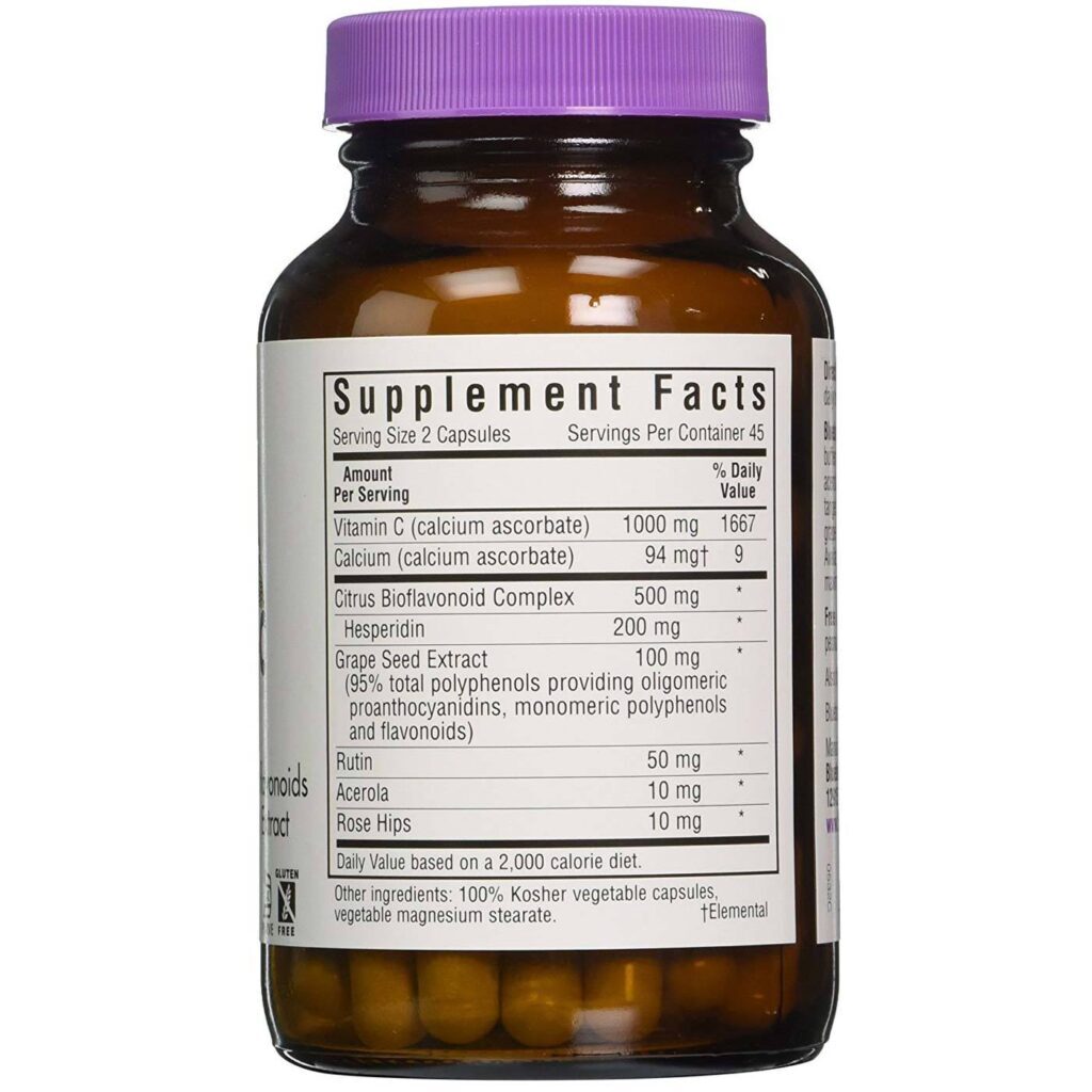 Bluebonnet Nutrition Optimum-C Formula: Vitamina C Pura 90 Cápsulas Vegetarianas - Imagem 2