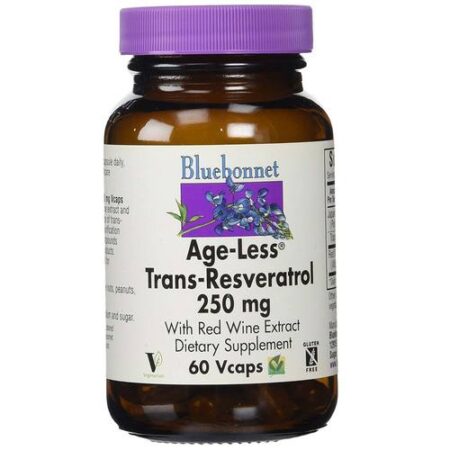 Bluebonnet Nutrition , Anti-Idade Trans-Resveratrol 250 mg - 60 Cápsulas Vegetarianas