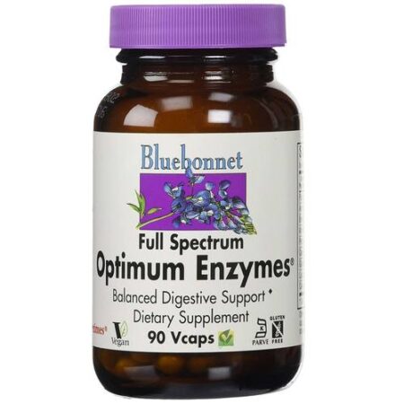 Bluebonnet Nutrition, Optimum Enzimas Espectro Total - 90 Cápsulas Vegetarianas