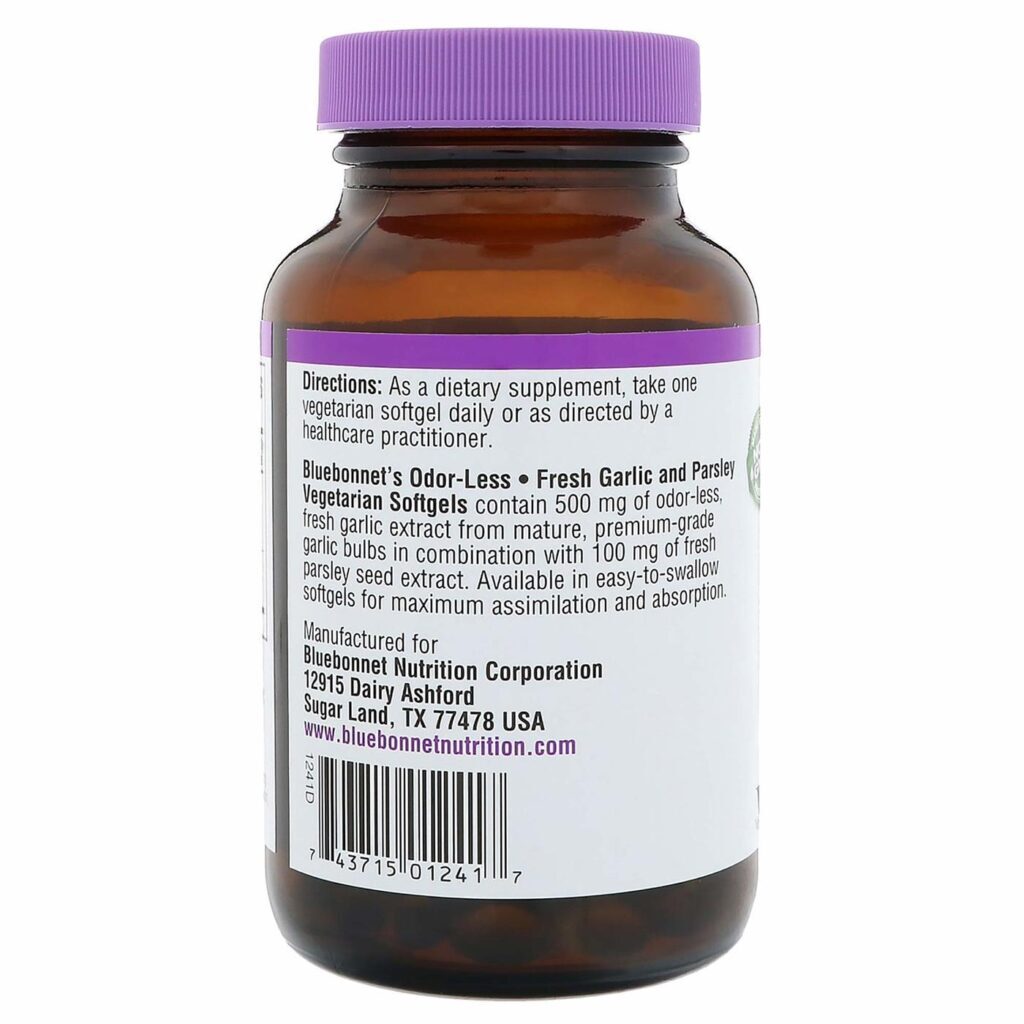 Bluebonnet Nutrition Alho e Salsa 180 Cápsulas em Gel: Pureza e Bem-Estar para o Mercado Brasileiro - Imagem 3