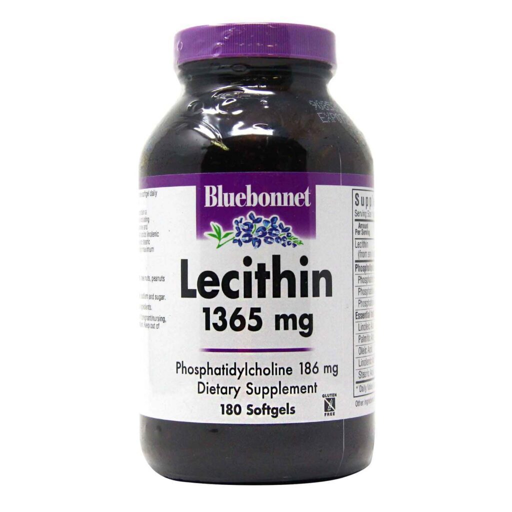 Bluebonnet Nutrition Lecitina Natural 1365 mg - 180 Cápsulas em Gel: Pureza e Saúde para o seu Bem-Estar