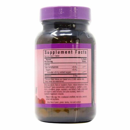 Bluebonnet Nutrition, EarthSweet Melatonina 3 mg, Sabor Framboesa - 120 Tabletes Mastigáveis - Image 2