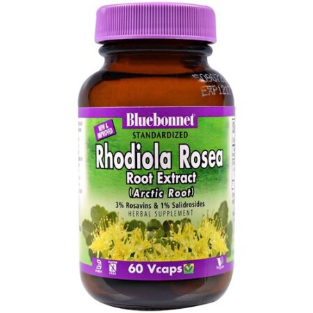 Bluebonnet Nutrition, Extrato de Raiz de Rhodiola Rosea - 200 mg - 60 Cápsulas Vegetarianas