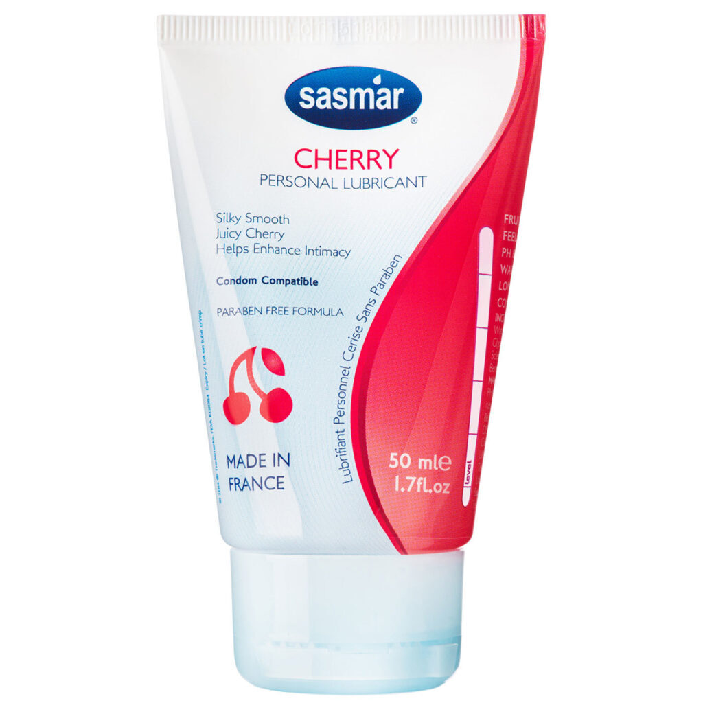 Sasmar Lubrificante Pessoal Cereja 50ml (1,7 fl oz) - Prazer e Conforto Intenso