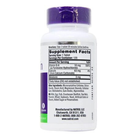 Natrol Melatonina 3 mg 120 Tabletes - Sono Reparador e Bem-Estar - Imagem 2