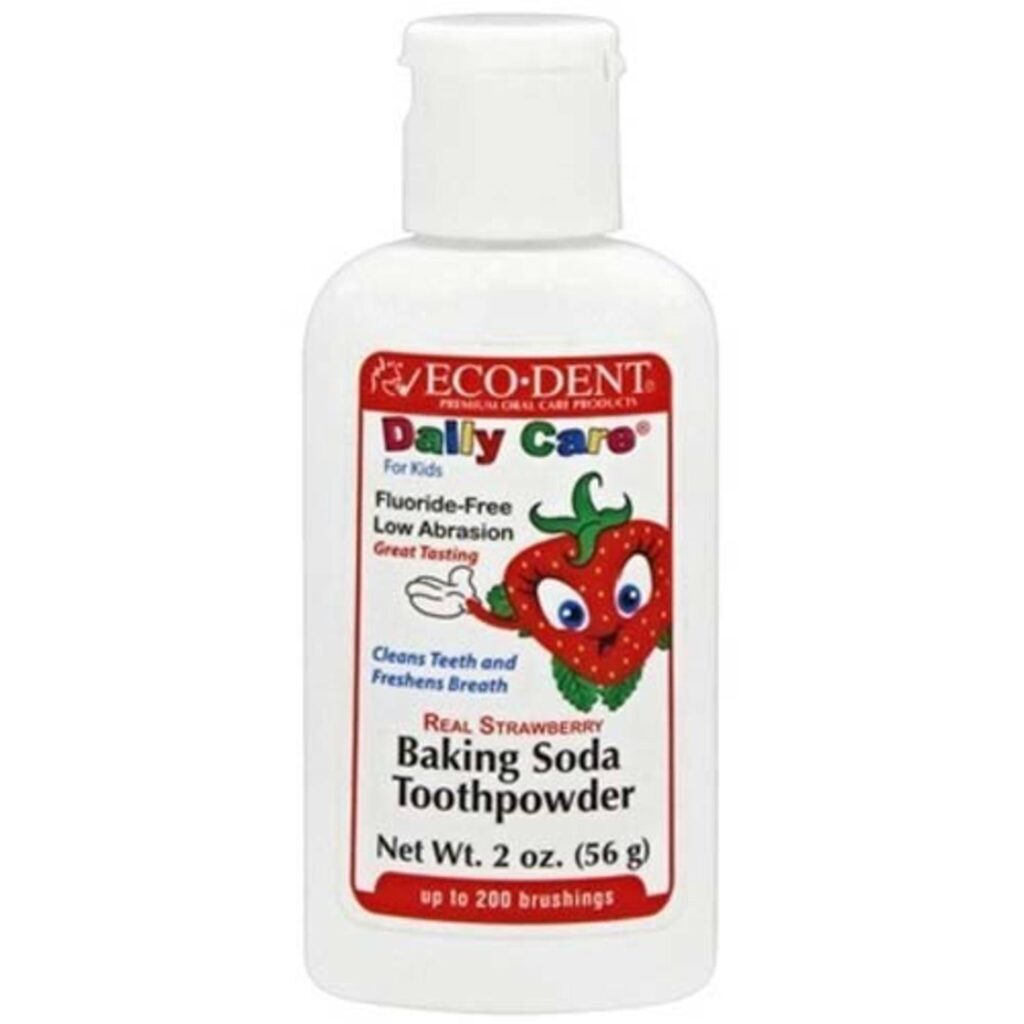 Eco-Dent Pó para Escovação Infantil Morango 56g: Dentes Fortes e Hálito Fresco!