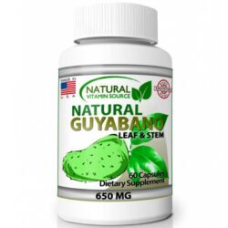 Natural Guyabano Folha & Haste 60 Cápsulas - Fonte Natural de Vitaminas