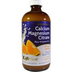LifeTime Cálcio e Magnésio Citrato Baunilha Laranja 473ml (16 fl oz) - Máxima Absorção