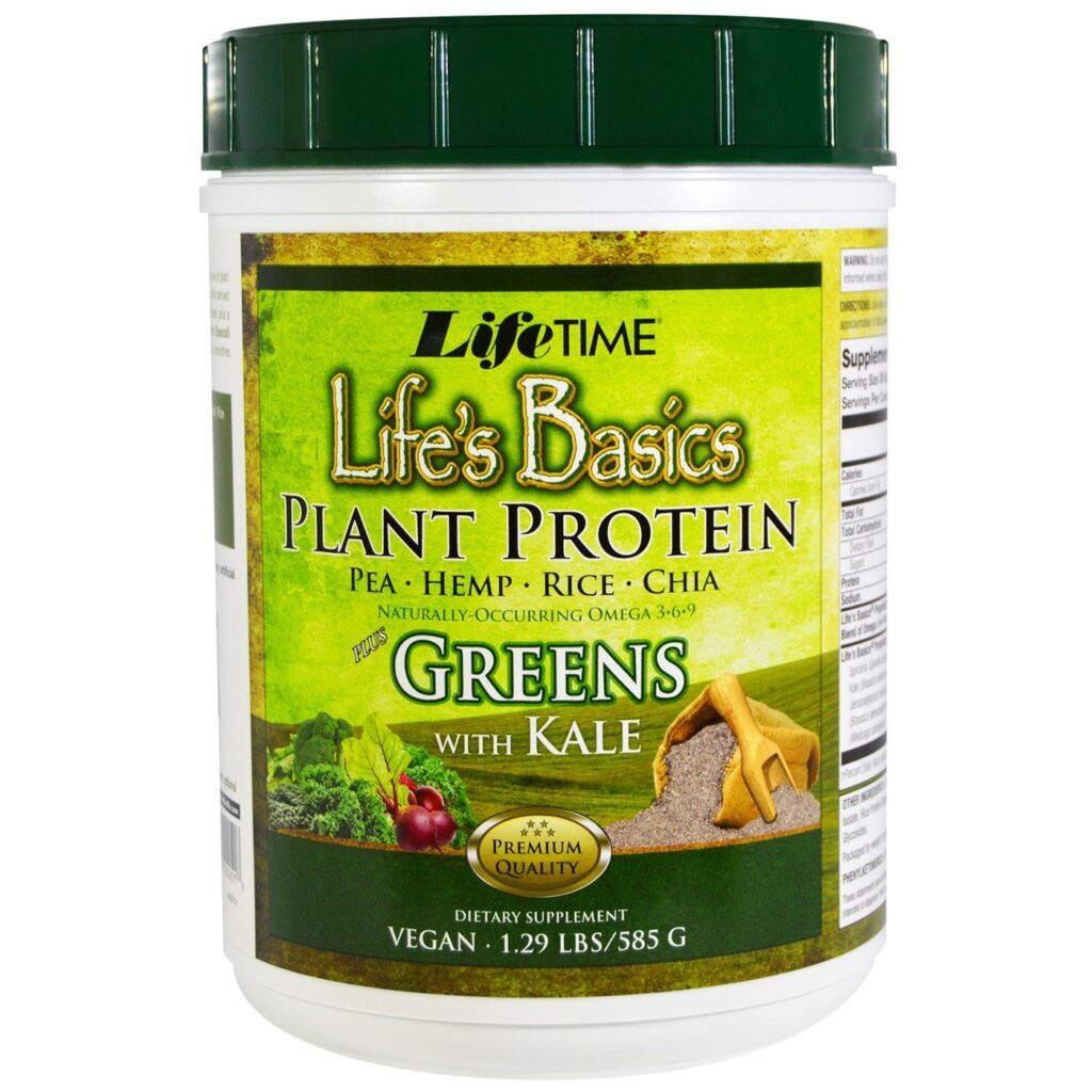 LifeTime Proteína de Planta Básica Verdes com Couve 585g - Nutrição Vegetal Essencial
